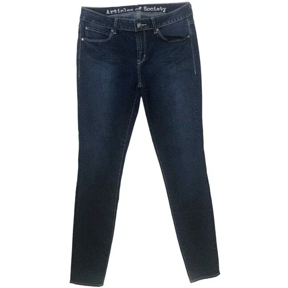 Articles of Society Blue Jeans 29 / 8 ankle skinny mid-rise - Picture 2 of 8